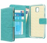 Samsung J7 2017 Hoesje Met Pasjeshouder Bookcase Turquoise