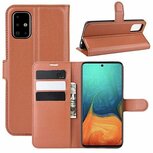 Samsung A71 Hoesje Met Pasjeshouder Bookcase Bruin