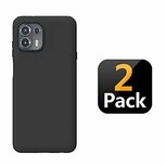 Motorola Edge 20 Lite Hoesje Siliconen TPU Zwart 2x