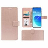 Oppo Reno 6 Pro 5G Hoesje Met Pasjeshouder Bookcase Rose Goud