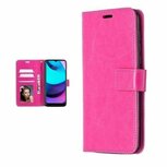 Motorola Moto E20 Hoesje Met Pasjeshouder Bookcase Roze