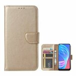 Oppo A72 Hoesje Met Pasjeshouder Bookcase Goud