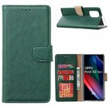 Oppo Find X3 Neo Hoesje Met Pasjeshouder Bookcase Groen