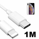 iPhone XS Max Oplaadkabel USB C Lightning 1 Meter