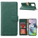 Motorola Moto G 5G Hoesje Met Pasjeshouder Bookcase Donkergroen