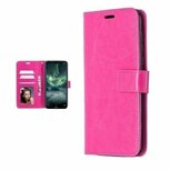 Nokia 7.2 Hoesje Met Pasjeshouder Bookcase Roze