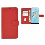 Oppo A54 Hoesje Met Pasjeshouder Bookcase Rood