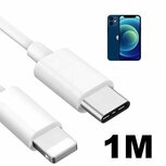 iPhone 12 Mini Oplaadkabel USB C Lightning 1 Meter
