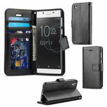 Sony Xperia Z3 Hoesje Met Pasjeshouder Bookcase Zwart