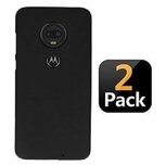 Motorola Moto G7 Hoesje Siliconen TPU Zwart 2 STUKS