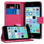 iPhone 5 5s SE Hoesje Met Pasjeshouder Bookcase Roze