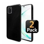 Samsung Note 10 Lite Hoesje Siliconen TPU Zwart 2 STUKS