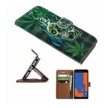 Samsung J4 2018 Hoesje Met Pasjeshouder Bookcase Cannabis
