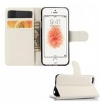 iPhone 5 5s SE Hoesje Met Pasjeshouder Bookcase Wit
