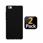 Huawei P8 Hoesje TPU Siliconen Zwart 2 STUKS