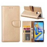 Samsung J6 Plus Hoesje Met Pasjeshouder Bookcase Goud