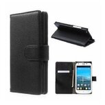 Huawei Y600 Hoesje Met Pasjeshouder Bookcase Zwart