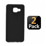 Samsung A3 2016 Hoesje TPU Siliconen Zwart 2 STUKS