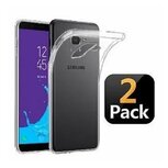 Samsung J6 2018 Hoesje TPU Siliconen Transparant 2 STUKS