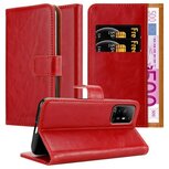 OPPO A94 Hoesje Met Pasjeshouder Bookcase Rood