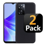 Oppo A57 Hoesje Siliconen TPU Zwart 2x