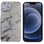 iPhone 13 Hoesje Marmer Wit Siliconen