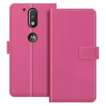 Motorola Moto G4 PLUS Hoesje Met Pasjeshouder Bookcase Roze