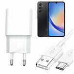 Smart Samsung A34 Oplader Snellader 25W USB C