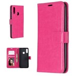 Motorola E6 Plus Hoesje Met Pasjeshouder Bookcase Roze
