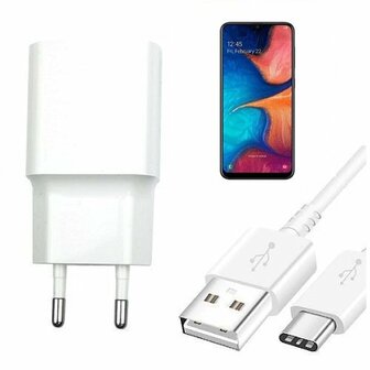 Samsung A20e Oplader Snellader USB C