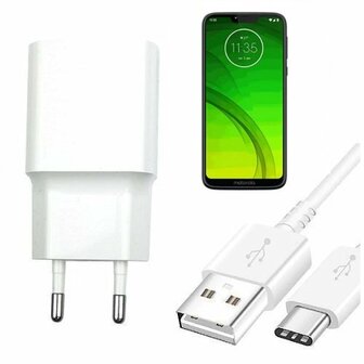 Motorola Moto G7 Power Oplader Snellader 25W USB C