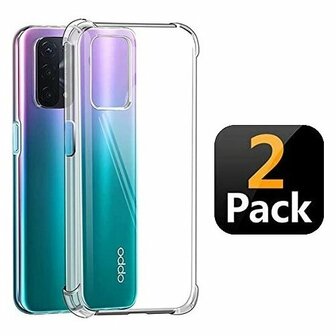 Oppo A74 4G Hoesje Siliconen TPU Transparant 2x