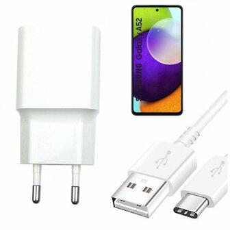 Samsung A52 4G Oplader Snellader USB C