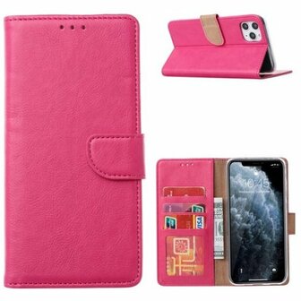 iPhone 13 Pro Hoesje Met Pasjeshouder Bookcase Roze