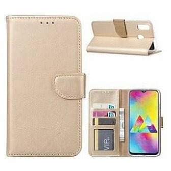 Samsung S20 Hoesje Met Pasjeshouder Bookcase Goud