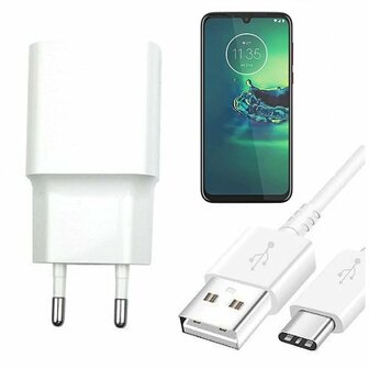 Motorola G8 Plus Oplader Snellader 25W USB C