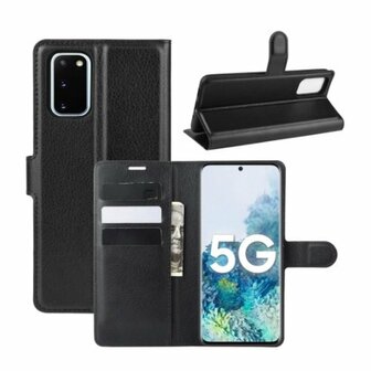 Samsung S20 FE Hoesje Met Pasjeshouder Bookcase Zwart