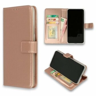 Motorola G9 Power Hoesje Met Pasjeshouder Bookcase Rose Goud