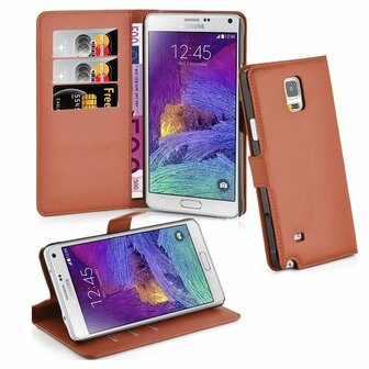 Samsung Note 4 Hoesje Met Pasjeshouder Bookcase Bruin
