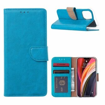 iPhone 13 Pro Max Hoesje Met Pasjeshouder Bookcase Blauw