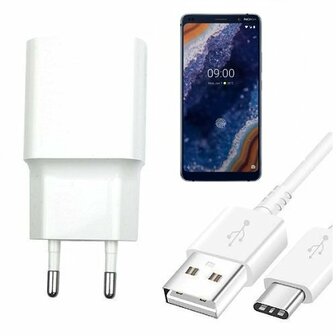 Nokia 9 PureView Oplader Snellader USB C