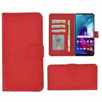 Motorola Moto G30 Hoesje Met Pasjeshouder Bookcase Rood