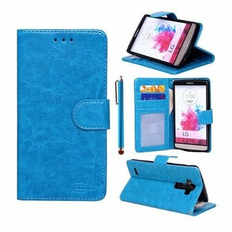 LG G4 Hoesje Met Pasjeshouder Bookcase Turquoise