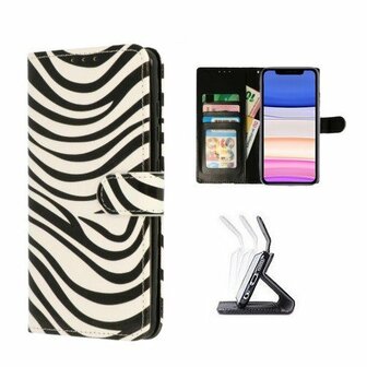 iPhone 11 Hoesje Met Pasjeshouder Bookcase Zebra