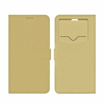 Sony Xperia X Hoesje Met Pasjeshouder Bookcase Goud