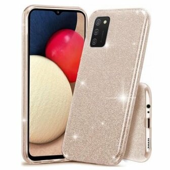 Samsung M31s Siliconen Glitter Hoesje Goud