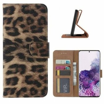 Samsung S20 Plus Hoesje Met Pasjeshouder Bookcase Luipaard