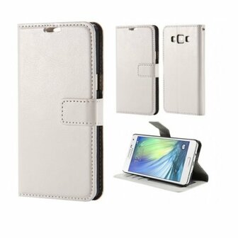 Samsung A3 2015 Hoesje Met Pasjeshouder Bookcase Zilver