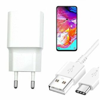 Smart Samsung A70 Oplader Snellader USB C