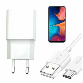 Samsung A20 Oplader Snellader USB C